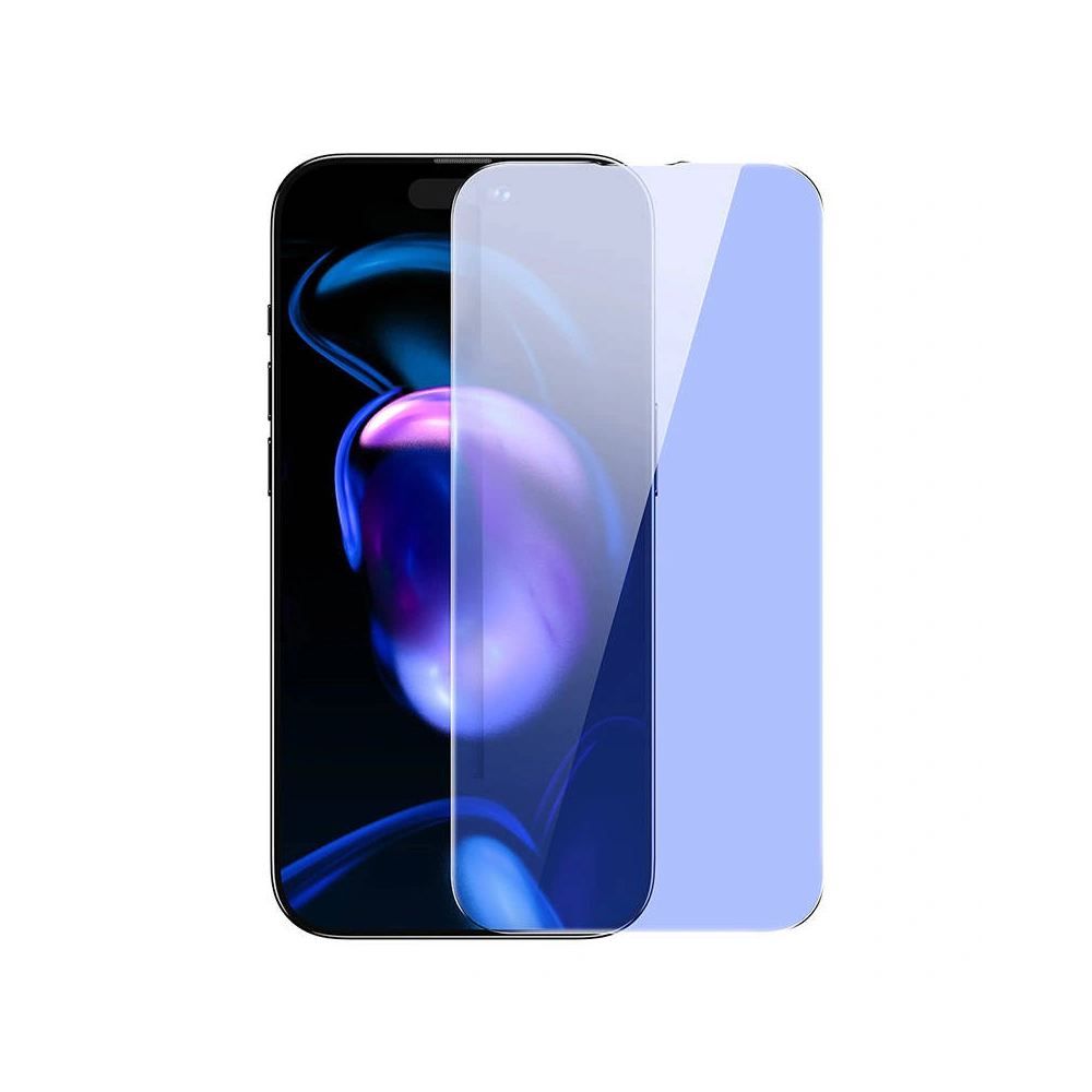 Szkło hartowane Baseus Anti Blue Light 0,3 mm do iPhone 14 Pro Max – filtr światła niebieskiego, 2 szt.