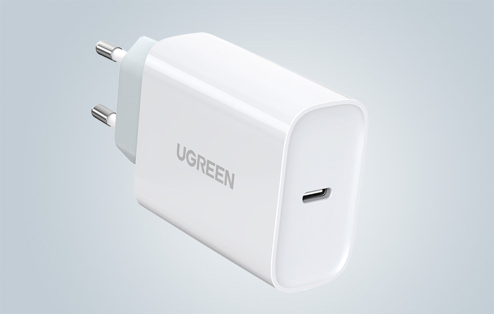 Ładowarka sieciowa UGREEN CD127, USB-C, PD3.0, QC4.0, 30W (biały)