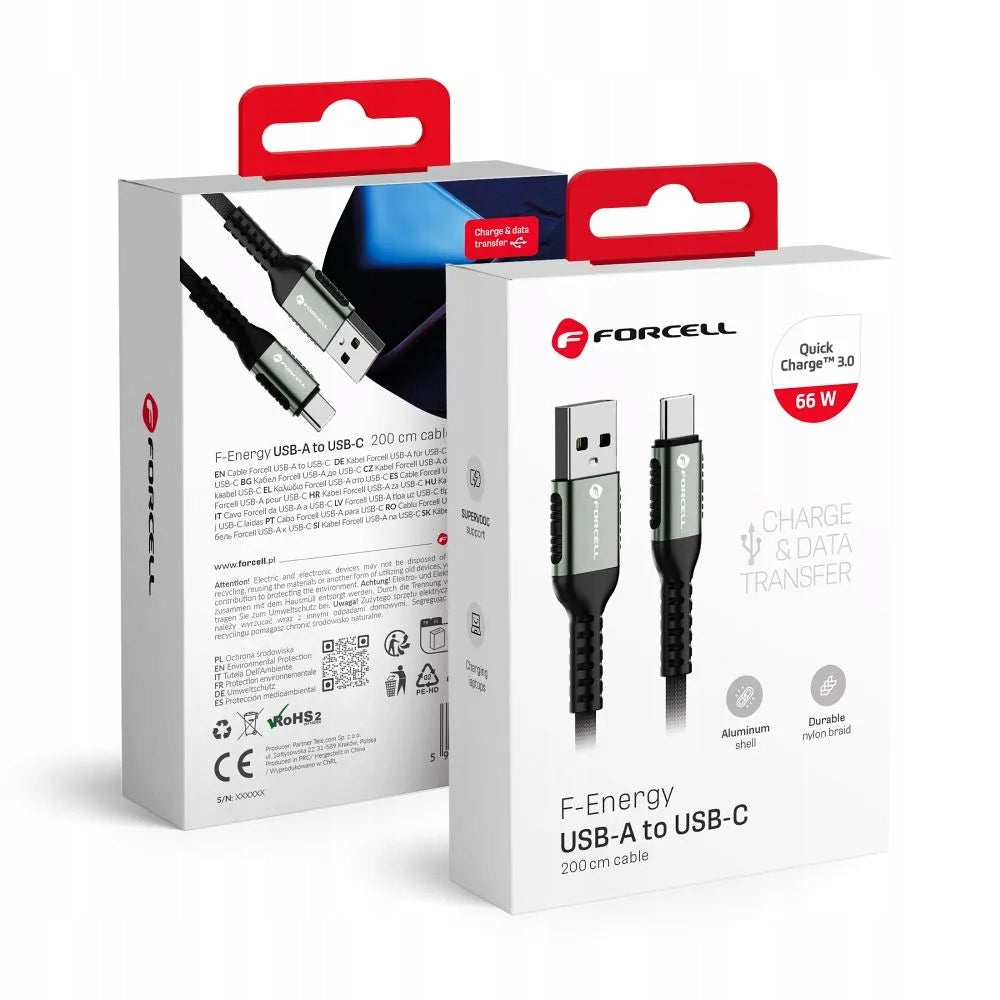Kabel Forcell USB-C 3m