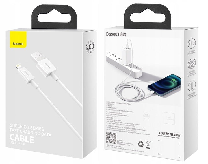 Kabel Baseus Lightning 2m biały