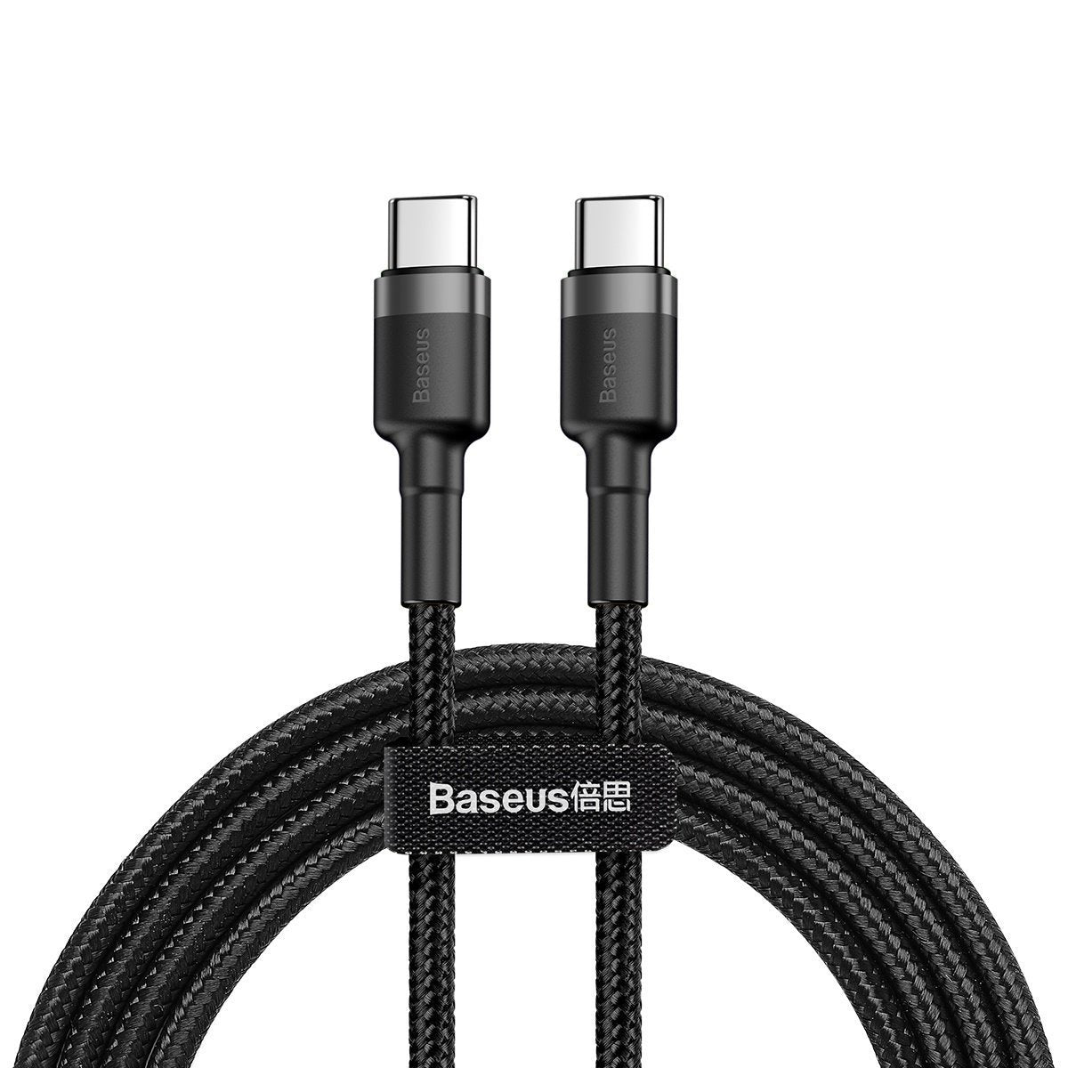 Baseus Cafule PD 2.0, QC 3.0, 60W, 2m USB-C to USB-C PD Cable (Black-Gray)