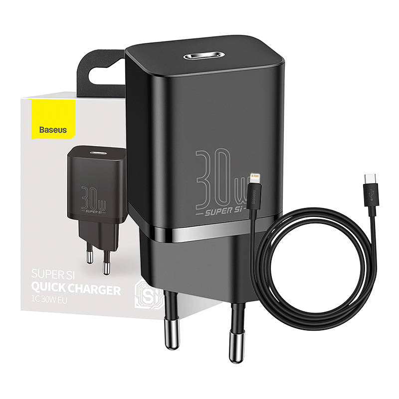 Baseus Super Si Quick Charger 1C 30W Wall Charger (Black)