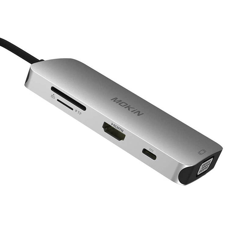 Adapter MOKiN 8w1 USB-C (srebrny)