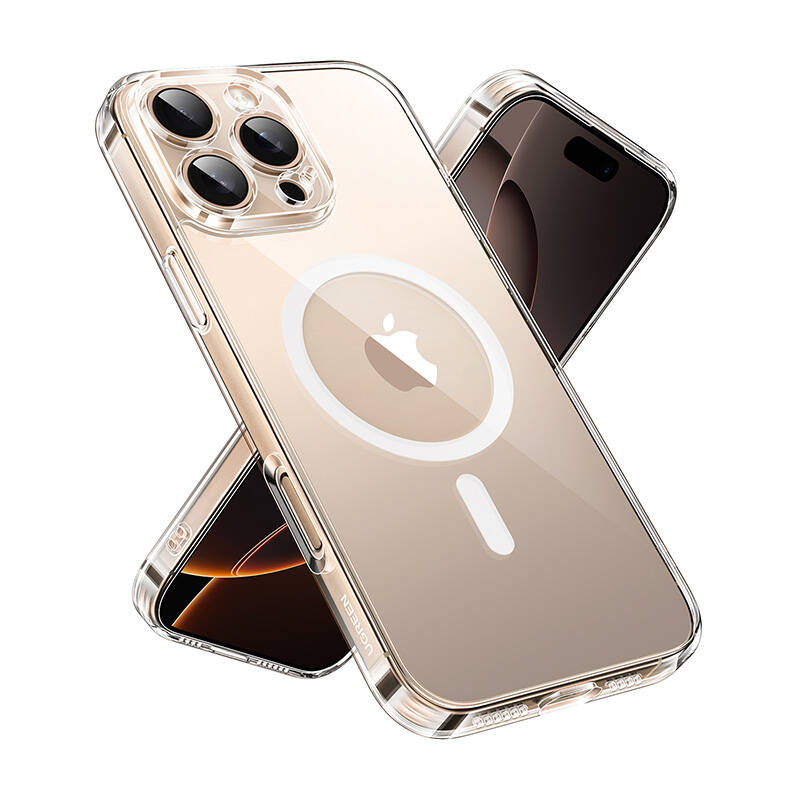Etui magnetyczne MagSafe Ugreen CA112 do iPhone 16 Pro/16Pro Max, nieżółknące (przeźroczyste)