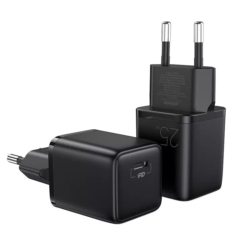 Joyroom mała szybka ładowarka USB Typ-C 25W wtyczka EU czarny (L-P251)