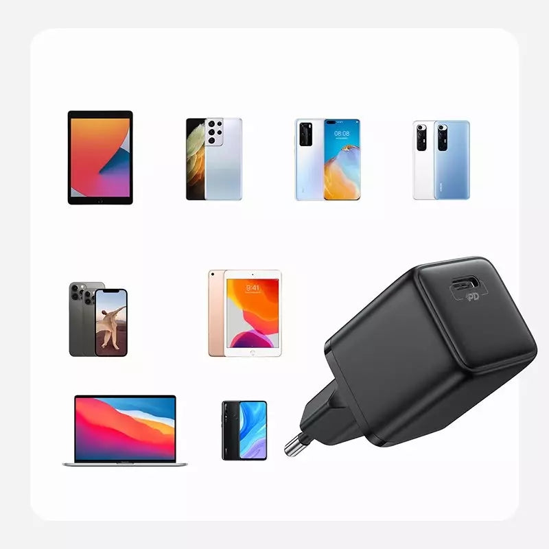 Joyroom mała szybka ładowarka USB Typ-C 25W wtyczka EU czarny (L-P251)