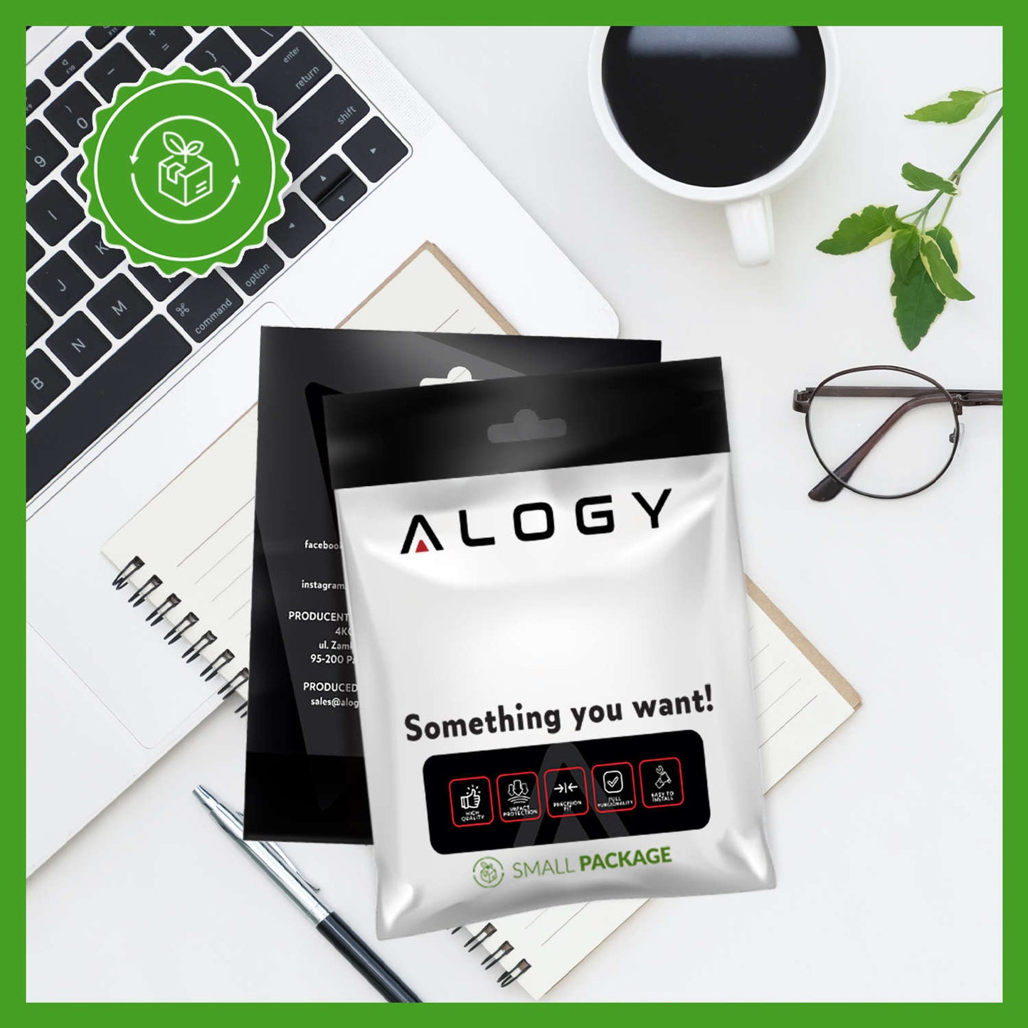 Ładowarka Alogy USB-C PD 20W + Kabel 1m przewód Lightning do iPhone Biały