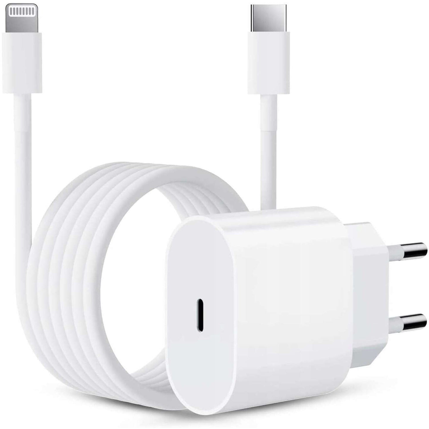 Ładowarka Alogy USB-C PD 20W + Kabel 1m przewód Lightning do iPhone Biały