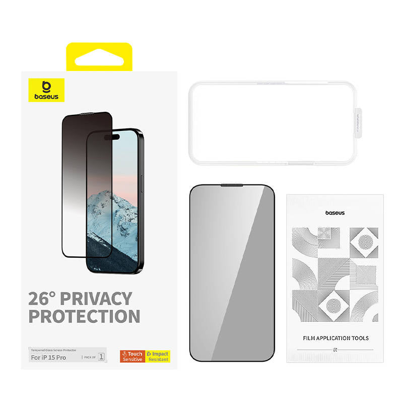 Baseus Diamond iPhone 15 Pro Privacy Tempered Glass
