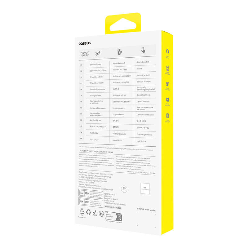 Baseus Diamond iPhone 15 Pro Privacy Tempered Glass
