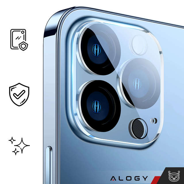 2x Glass for camera lens for iPhone 15 Pro / 15 Pro Max Alogy lens clear transparent