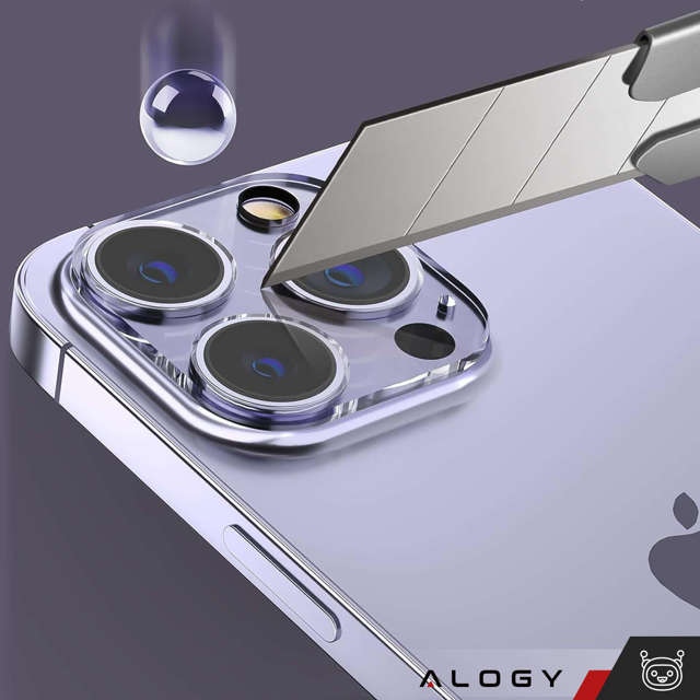 2x Glass for camera lens for iPhone 15 Pro / 15 Pro Max Alogy lens clear transparent
