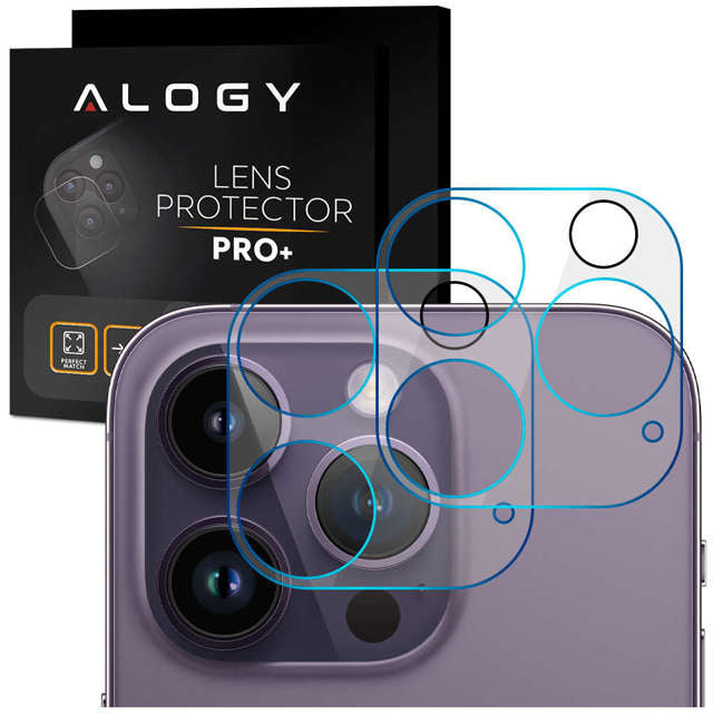 2x Alogy Glass Camera Lens Protector for Apple iPhone 14 Pro/ 14 Pro Max