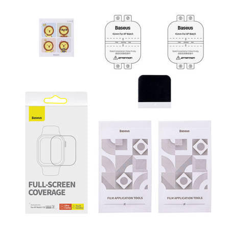 Baseus NanoCrystal 41mm screen foil for AP Watch 7/8, Clear