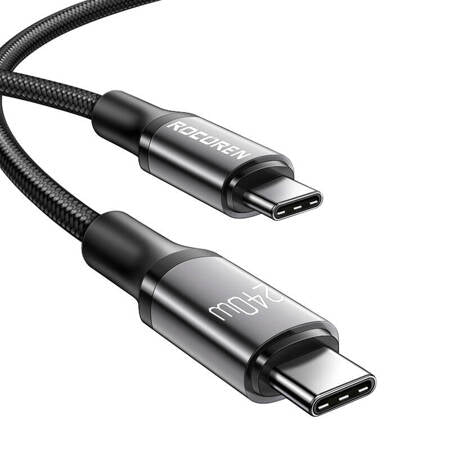 USB-C to USB-C Cable Rocoren Retro Series 240W, 3m (Gray)