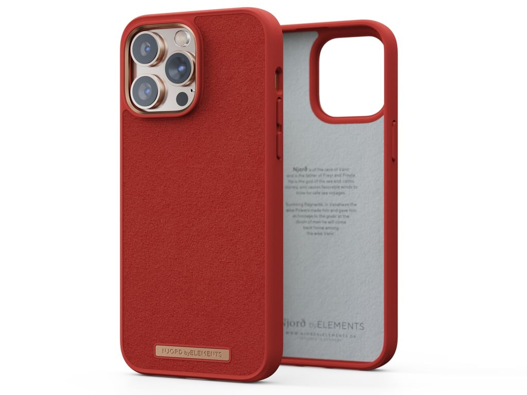 Etui Njord byELEMENTS Suede Comfort+ do iPhone – Burnt Orange
