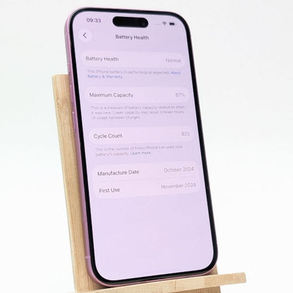 Apple iPhone 16 256 GB różowy | Outlet, Bateria 87%
