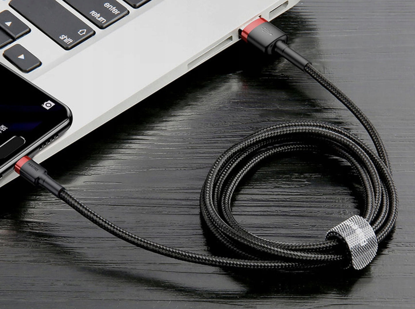 Baseus Cafule 3A USB to USB-C Cable 0.5m (Red-Black)