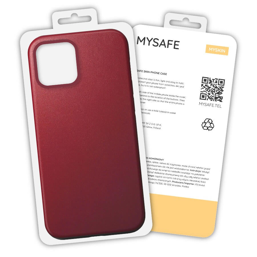 Etui MySafe Skin do iPhone 13 Pro Max – bordowe