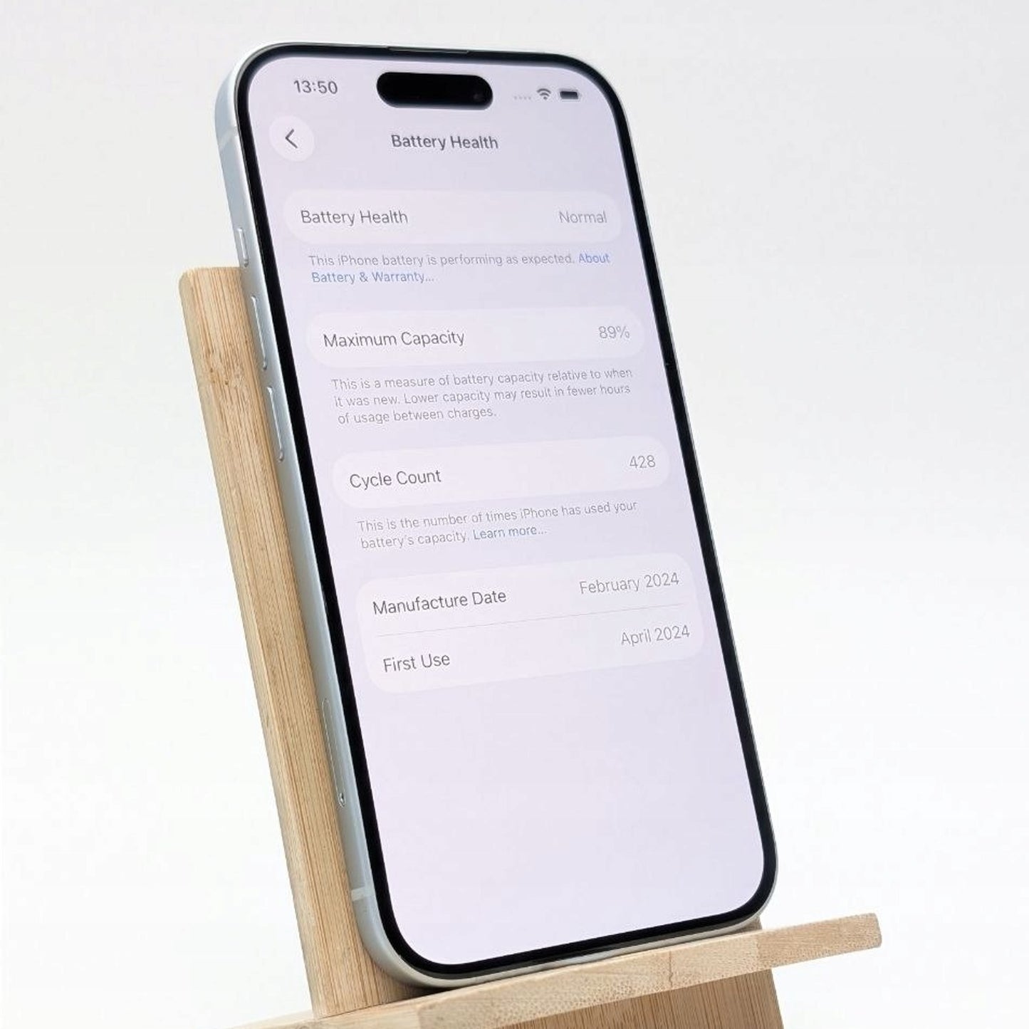 Apple iPhone 15 128 GB niebieski | Outlet, Bateria 89%