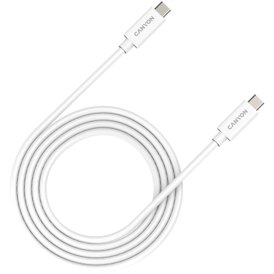 Kabel Canyon USB-C/USB-C, UC-42, 20Gbps, 240W, 2m, Biały