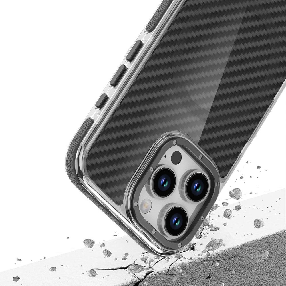 Futerał FIBER kompatybilny z MagSafe do IPHONE - czarny