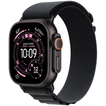 Apple Watch Ultra 3 GPS + Cellular 49 mm — tytan czarny / Alpine Loop czarny, rozmiar M