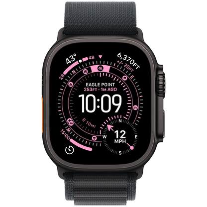 Apple Watch Ultra 3 GPS + Cellular 49 mm — tytan czarny / Alpine Loop czarny, rozmiar M