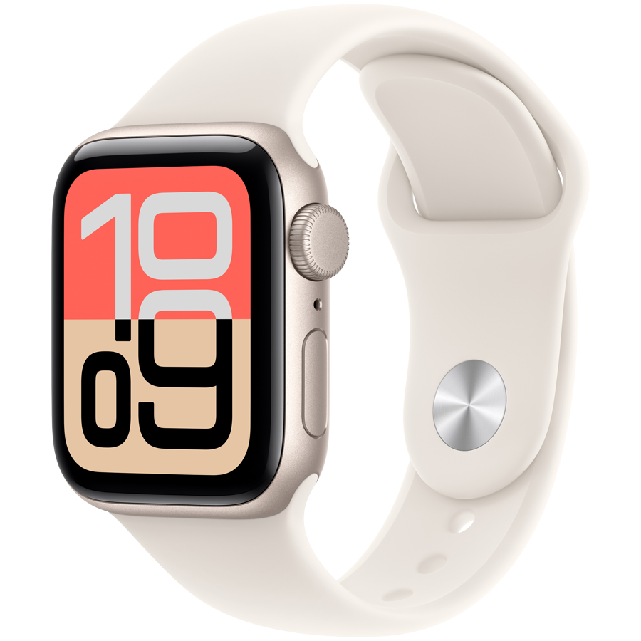 Apple Watch SE 3 GPS 40 mm — aluminium księżycowa poświata / pasek sportowy, M/L