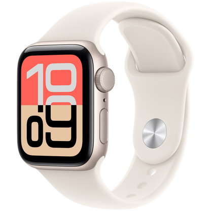 Apple Watch SE 3 GPS 40 mm — aluminium księżycowa poświata / pasek sportowy, M/L