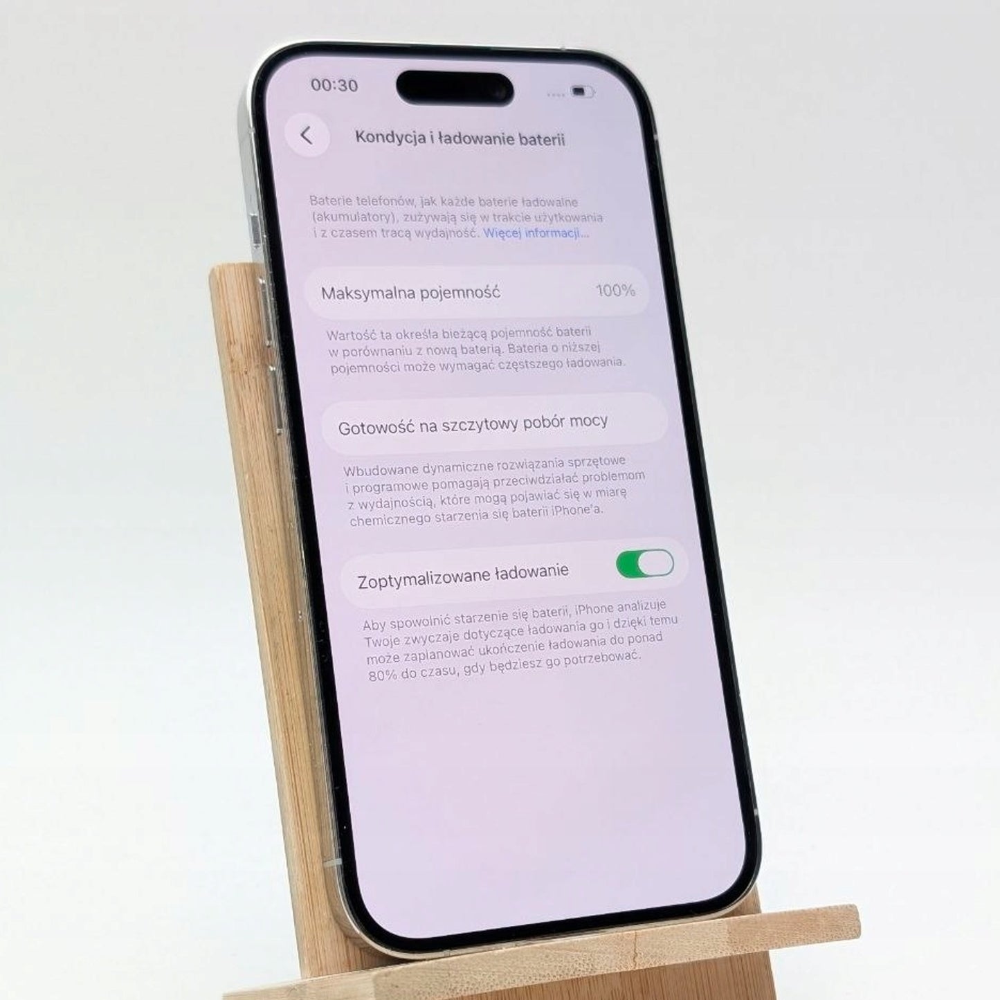 Apple iPhone 14 Pro 128 GB srebrny | Outlet, Bateria 100%