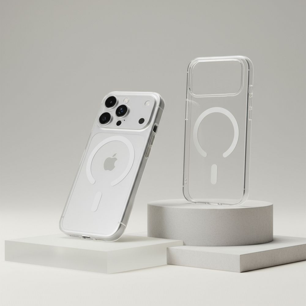 Etui na iPhone 15 PRO MAX Forcell F-Protect Clear Hybrid Premium zgodny z MagSafe transparentne 0INT