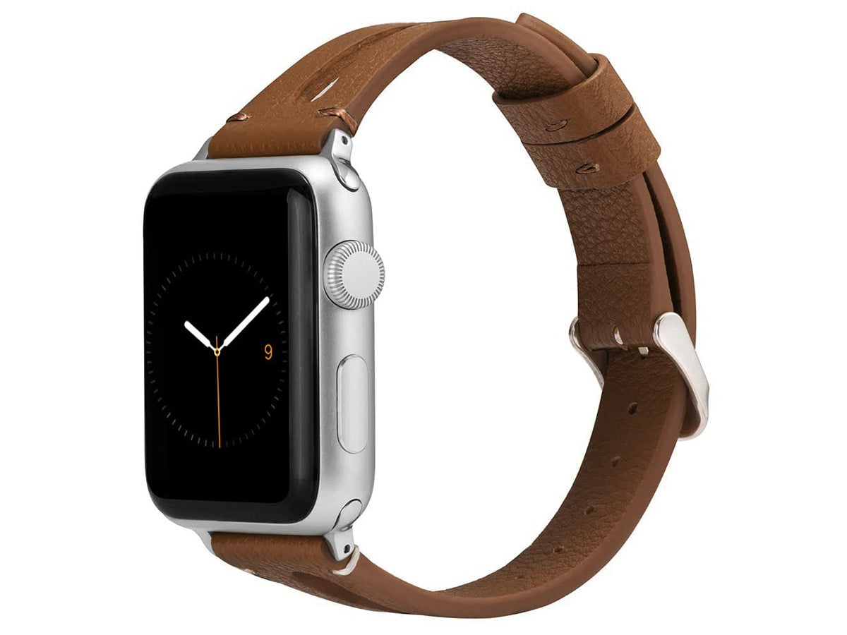 Pasek Alogy Leather Strap do Apple Watch – skóra ekologiczna, brązowy