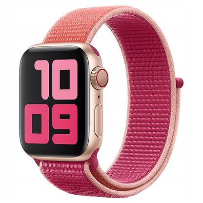 Pasek Alogy Nylon Strap do Apple Watch – nylonowy, na rzep, różowy