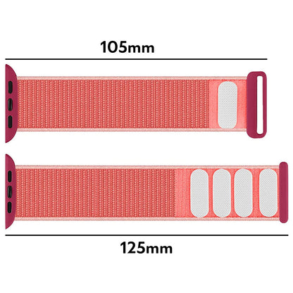 Pasek Alogy Nylon Strap do Apple Watch – nylonowy, na rzep, różowy