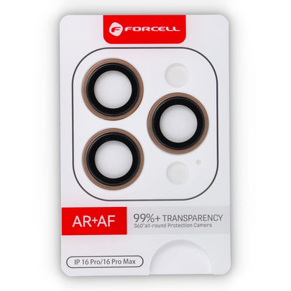 Szkło hartowane na aparat Forcell Premium do iPhone – osłona każdego obiektywu – iPhone 16 Pro / 16 Pro Max / Pustynny tytan
