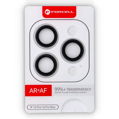 Szkło hartowane na aparat Forcell Premium do iPhone – osłona każdego obiektywu – iPhone 16 Pro / 16 Pro Max / Biały tytan