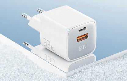 Ładowarka USB-A+ USB-C 33W Essager GaN (biała)