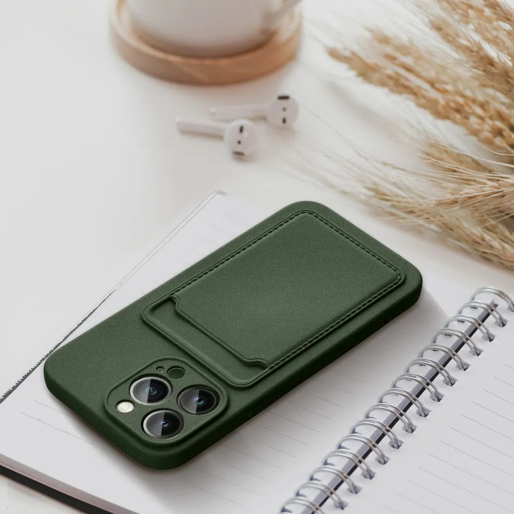 Etui CARD CASE do IPHONE 16 Pro zielony