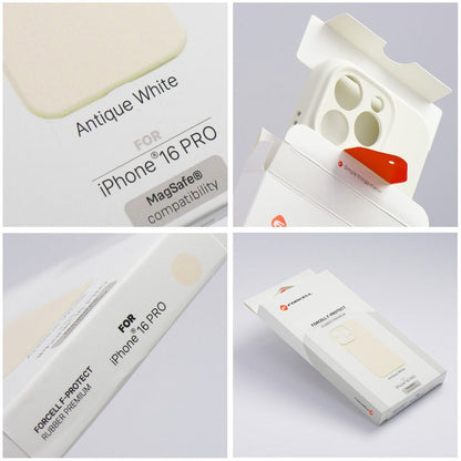 Etui na iPhone Forcell F-Protect Rubber Premium zgodny z MagSafe antique - White 0INT