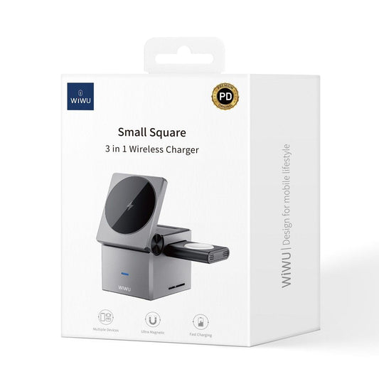 WiWU - Ładowarka bezprzewodowa składana 3w1 15W Wi-W030
