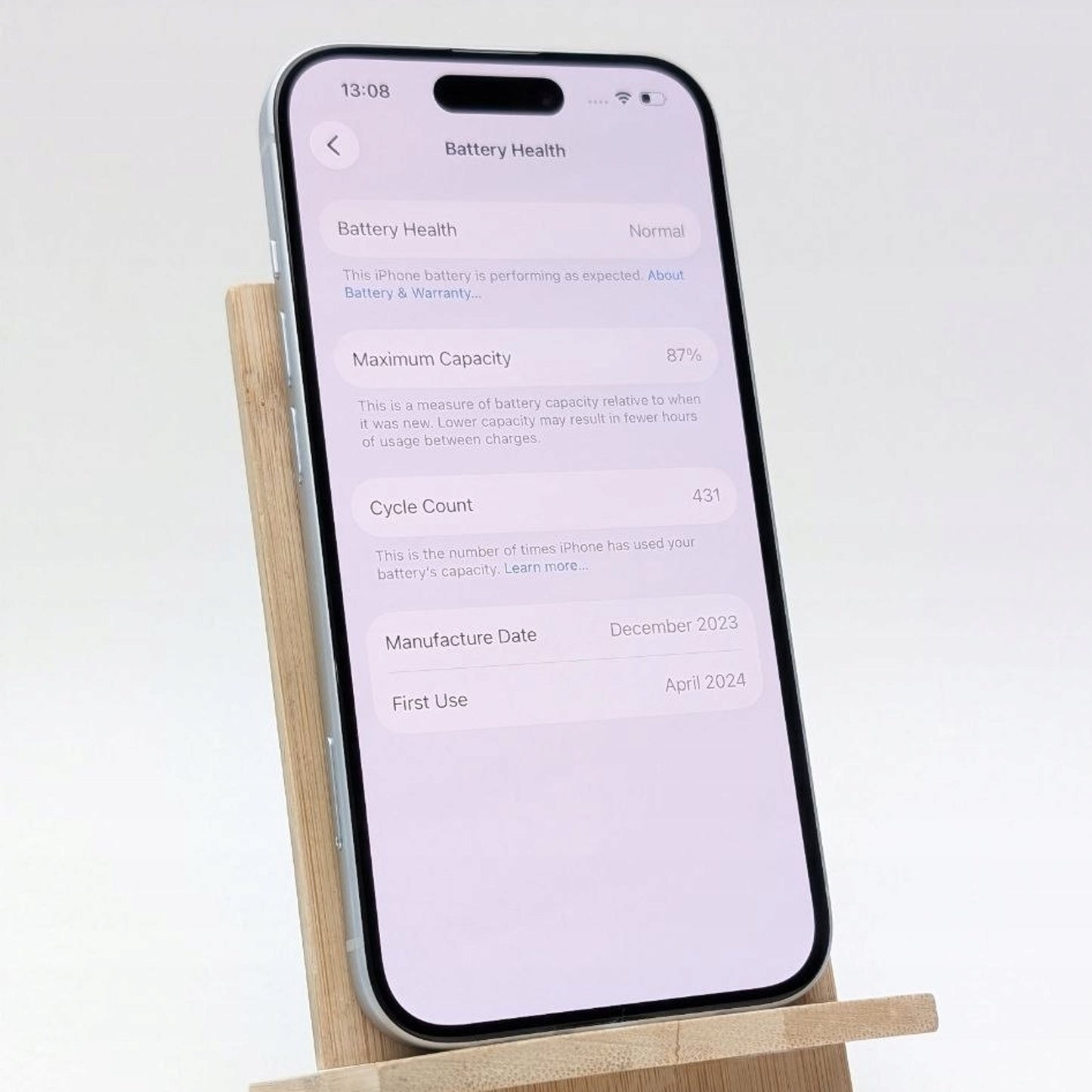 Apple iPhone 15 128 GB niebieski | Outlet, Bateria 87%