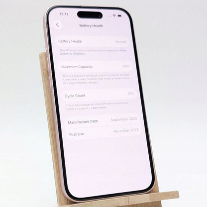 Apple iPhone 15 128 GB różowy | Outlet, Bateria 88%