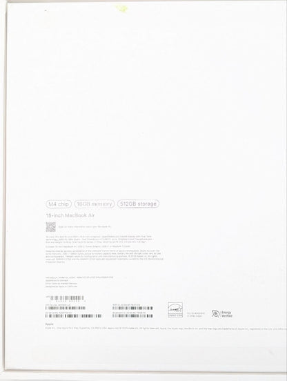 Apple MacBook Air 15,3" M4 16GB / 512GB Północ | Outlet