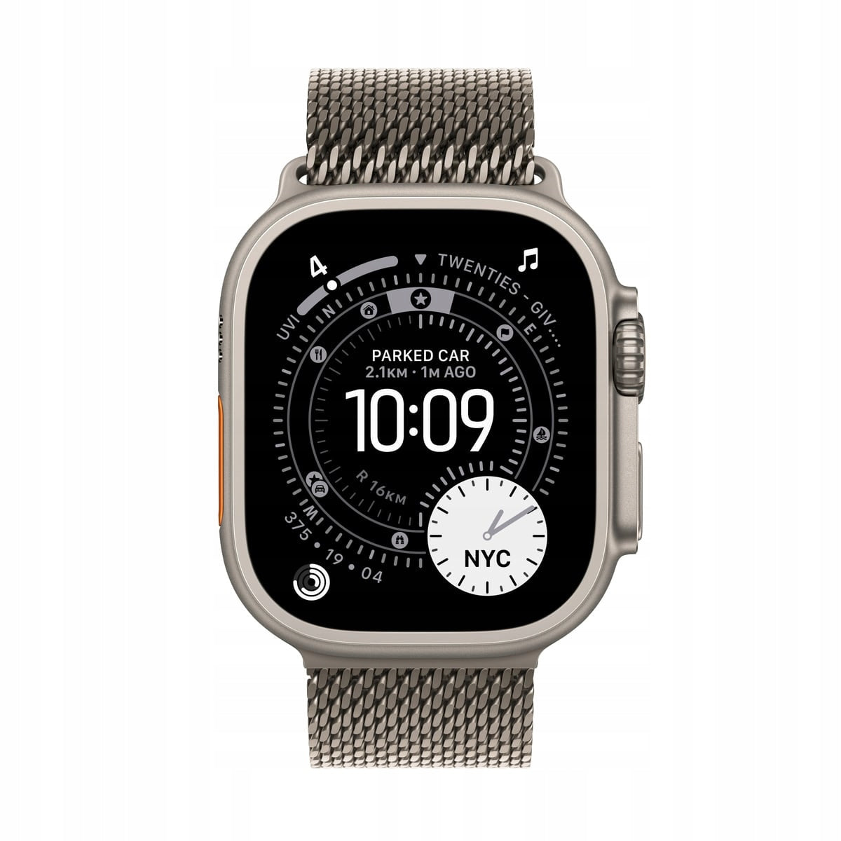 Apple Watch Ultra 3 Szary z bransoletą mediolańską w kolorze naturalnym L