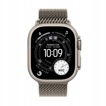 Apple Watch Ultra 3 Szary z bransoletą mediolańską w kolorze naturalnym L