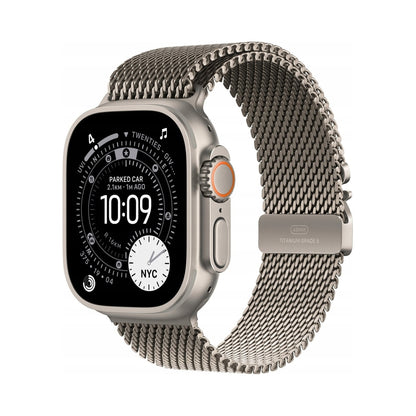 Apple Watch Ultra 3 Szary z bransoletą mediolańską w kolorze naturalnym L
