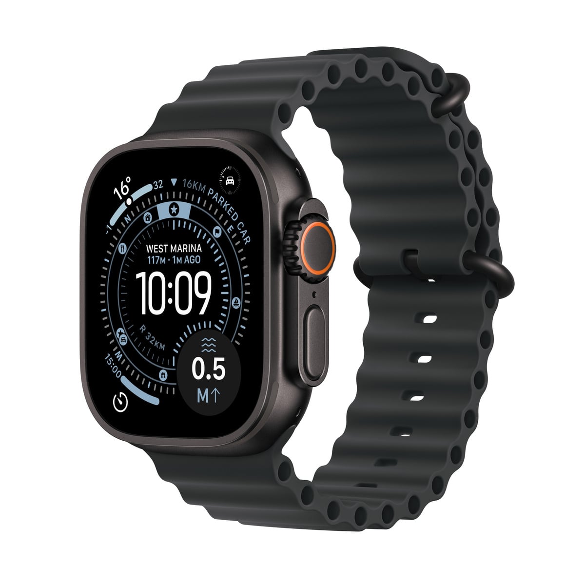 Apple Watch Ultra 3 Tytan czarny 49mm z paskiem Ti Ocean