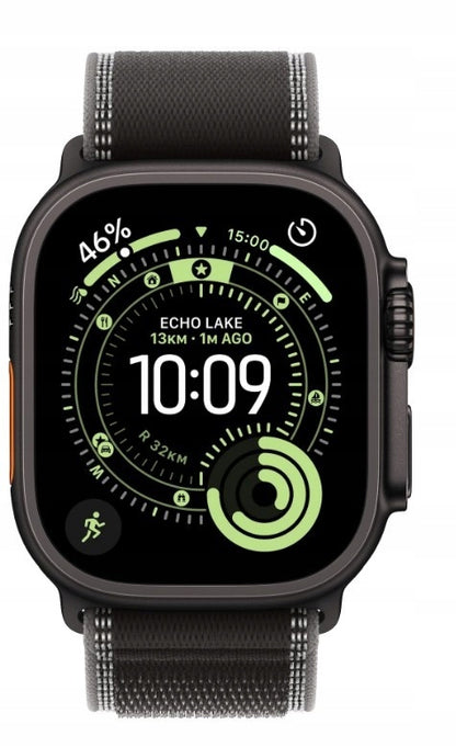 Apple Watch Ultra 3 Tytan czarny 49mm z paskiem Trail Black - M | Outlet