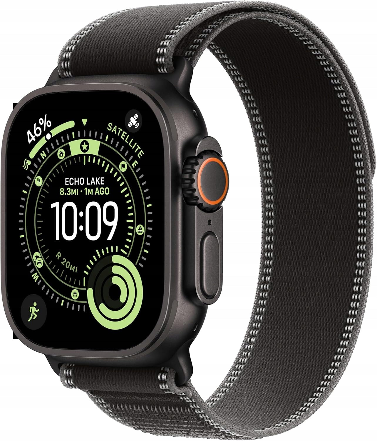 Apple Watch Ultra 3 Tytan czarny 49mm z paskiem Trail Black - M | Outlet